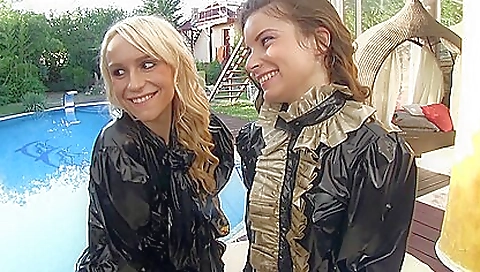 Sexy young brunette's big dildo & masturbation