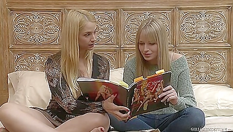 Two horny babes get naughty with each other