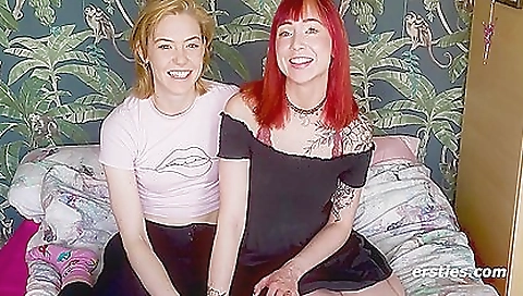 Hot lesbian sex in the kitchen